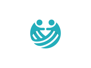 Abstraktes Logo Der Gemeinnützigen Organisation „mensch“
