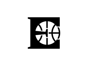 Basketball-logo Mit Dem Buchstaben E