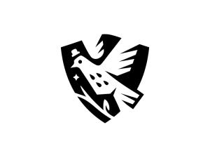 White Dove Shield Monogram Logo