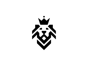 Negativraum-könig-löwen-logo