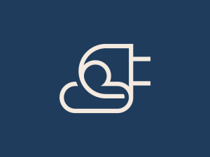 Logotipo Minimalista De Cloud Mark Charger