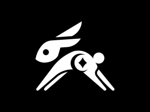 Kreatives Hasenmond-logo