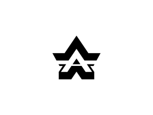 Negativraum Buchstabe A Logo