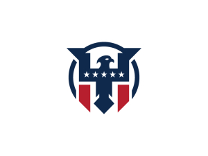 Logo Mit Dem Buchstaben H (amerikanischer Adler)