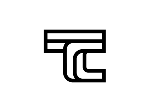 シンプルなtc Ctレターマークモノグラムロゴ