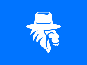 Kreatives Löwenhut-logo