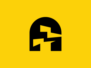 Blitzschlag-logo Mit Buchstabe A