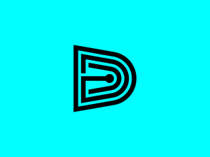 Minimalistisches Technologie-logo Mit Dem Buchstaben D
