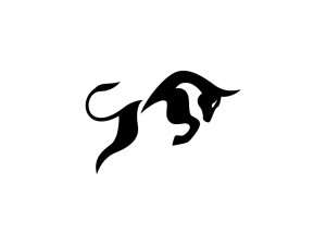 Abstraktes, Elegantes Logo Für Bullenangriff