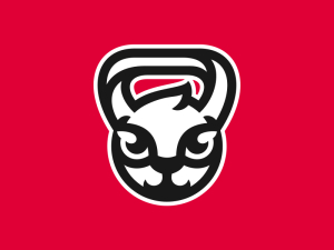 Logo De Gym Bunny Dumbbell Rabbit Sports Fitness
