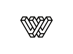 شعار هندسي بحرف Wx أو حرف Xw