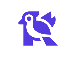 Logo Mit Dem Buchstaben K (blauer Vogel)