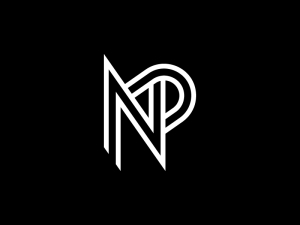Einfaches Np-pn-monogramm-logo
