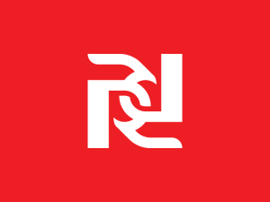 Logo Ambigramme De L'aigle En Forme De Lettre Rr