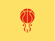 Logotipo de conejo de baloncesto