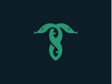 Logotipo De Adn De Serpiente T