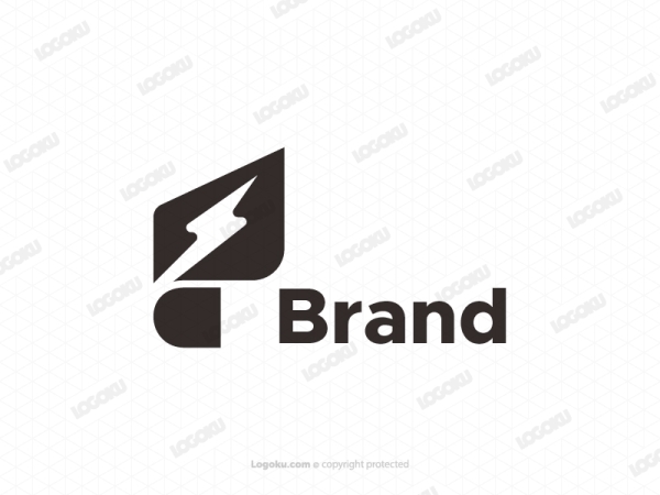 P Letter Electrical Paper Logo
