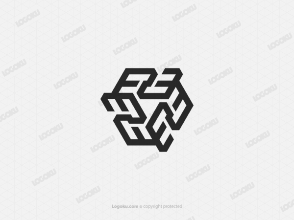 Abstract Triangle Letter H Logo
