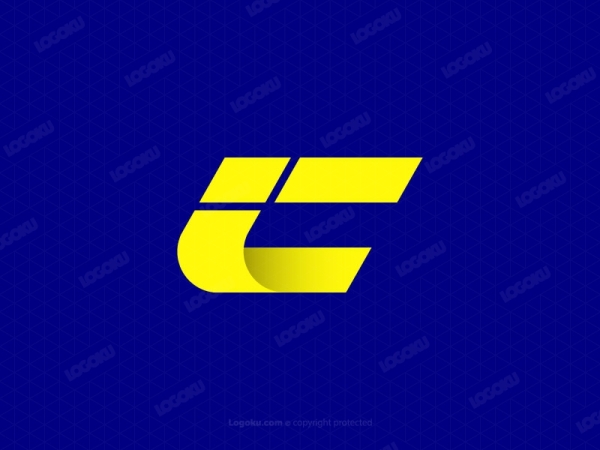 Logo IC jaune simple et moderne