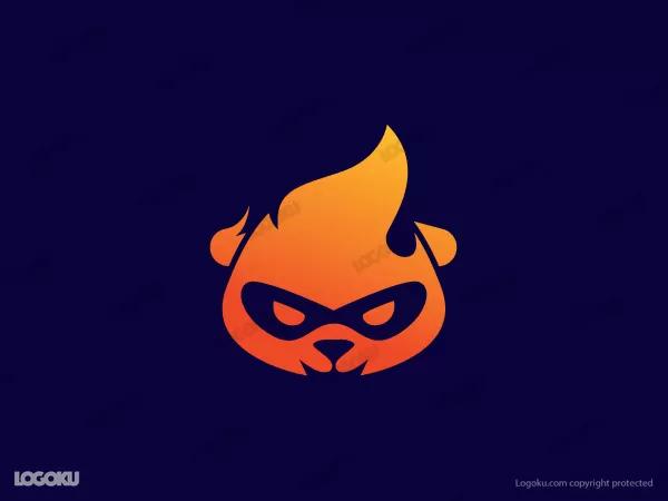 Logo del panda in fiamme