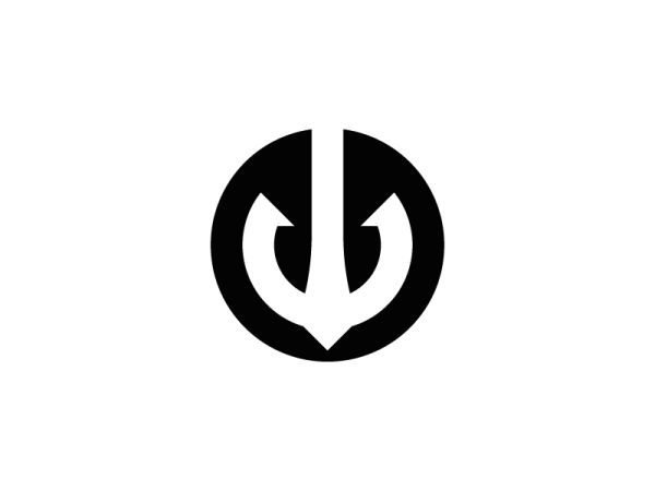 Logo Minimalista Con Ancora Circolare