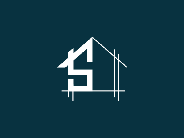 شعار منزل حرف S شعار حرف S الأولي شعار مبنى حرف S تصميم شعار البناء شعار العقارات تصميم شعار العقارات حرف S