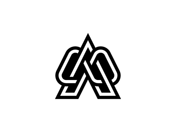 Kreatives Infinity-logo Mit Buchstaben A Oder V