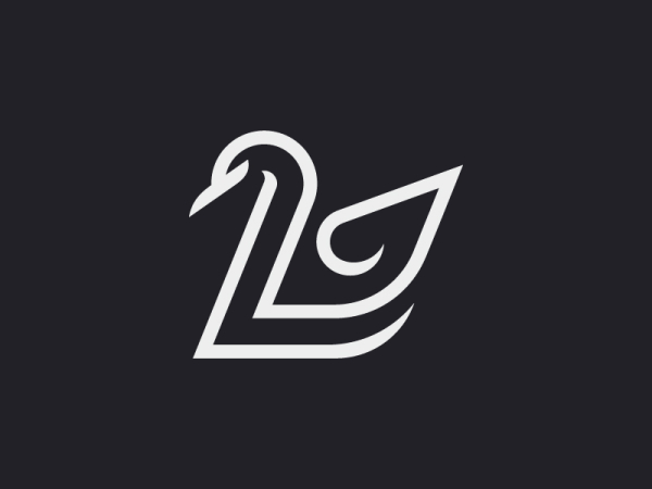 Logo De La Lettre L Du Cygne