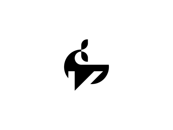 شعار الحوت البسيط على شكل حرف V