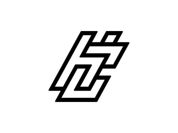 Logo Mit überlappenden Linien Und Buchstaben Ch, Initial Hc