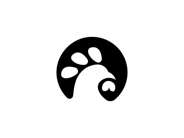Minimalistisches Hühnerlogo