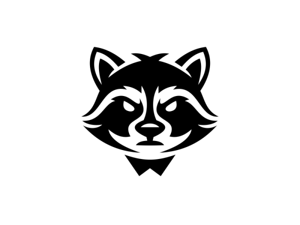 Cooles Logo Mit Wütendem Waschbärgesicht