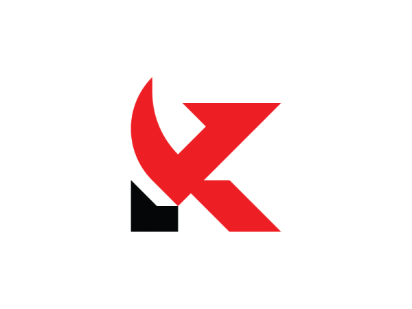 Logo Mit Nashornkopf Und Buchstabe K