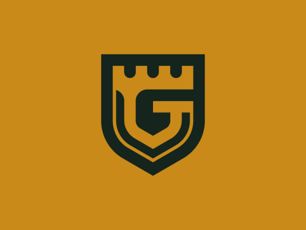 Logo Mit Einfachem Buchstaben G Und Burgschild
