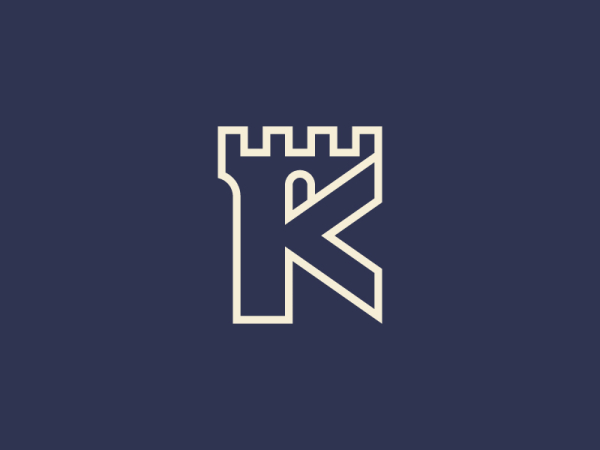 Einfaches Castle-logo Mit Dem Buchstaben K