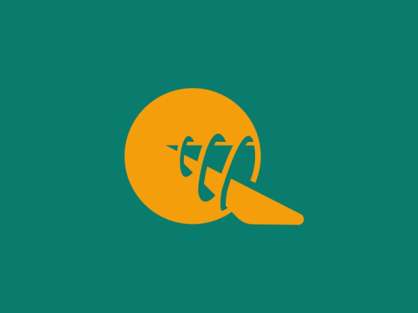 Einfaches Logo Im Drill-stil Mit Dem Buchstaben Q