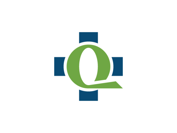 Logo Mit Medizinischem Kreuz (buchstabe Q)
