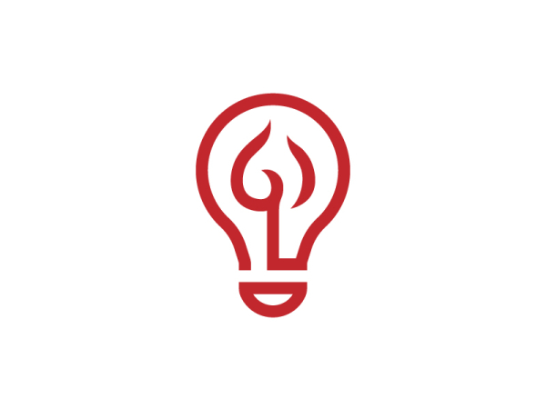 Fire Lightbulb Logo
