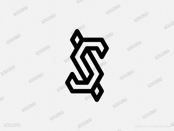 Stylish Letter Jj Or S Logo