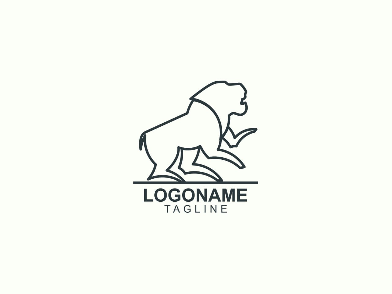 Modern Lion Logo