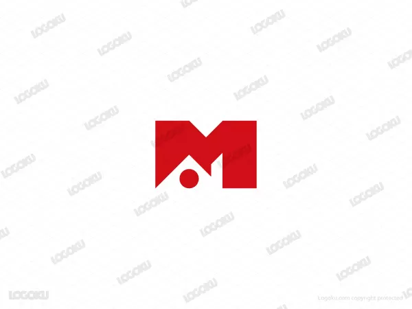 Letter M And Roof Logo