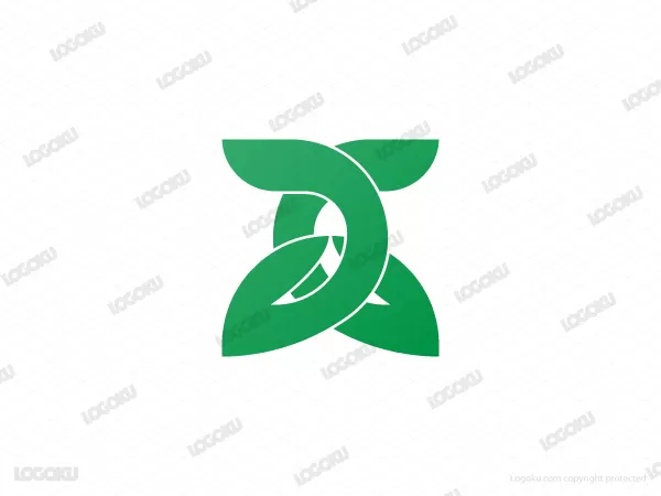Logo Huruf G Daun