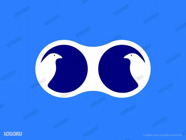 Logotipo de visión de ojo de pájaro