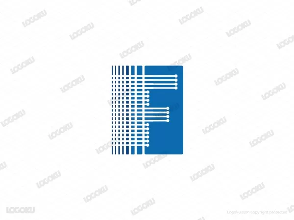 Digital Letter F Logo