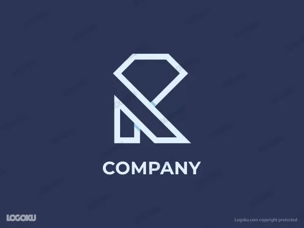 Letter R And Diamond Logo