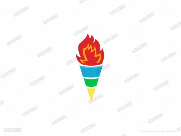 Colorful Torch Logo
