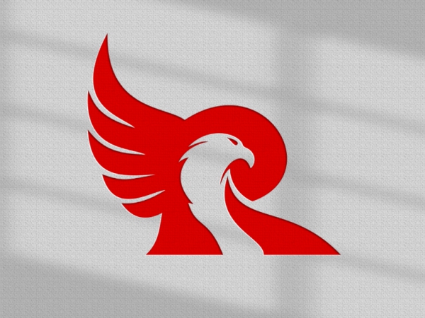 Logotipo  de la letra R de Eagle