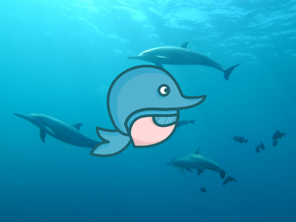 Logotipos de nadadores y delfines Logo