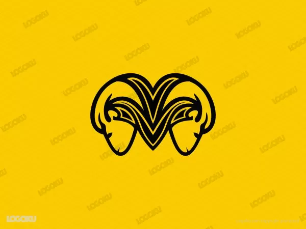 Twin Lion Head M Logo