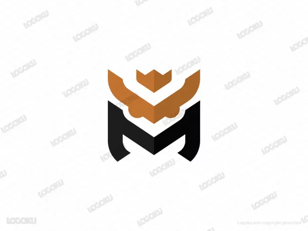 Letter M Owl Logo